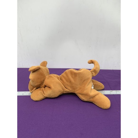 Fiesta Hound Dog Laying with Beanbag Legs 10 Inch Caramel Colored Vintage - Picture 6 of 11
